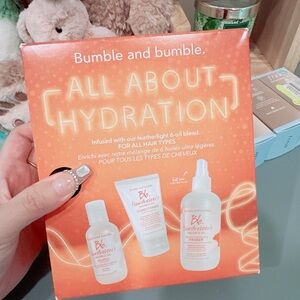 bumble and bumble all about hydration set/shampoo/conditioner /hair oil